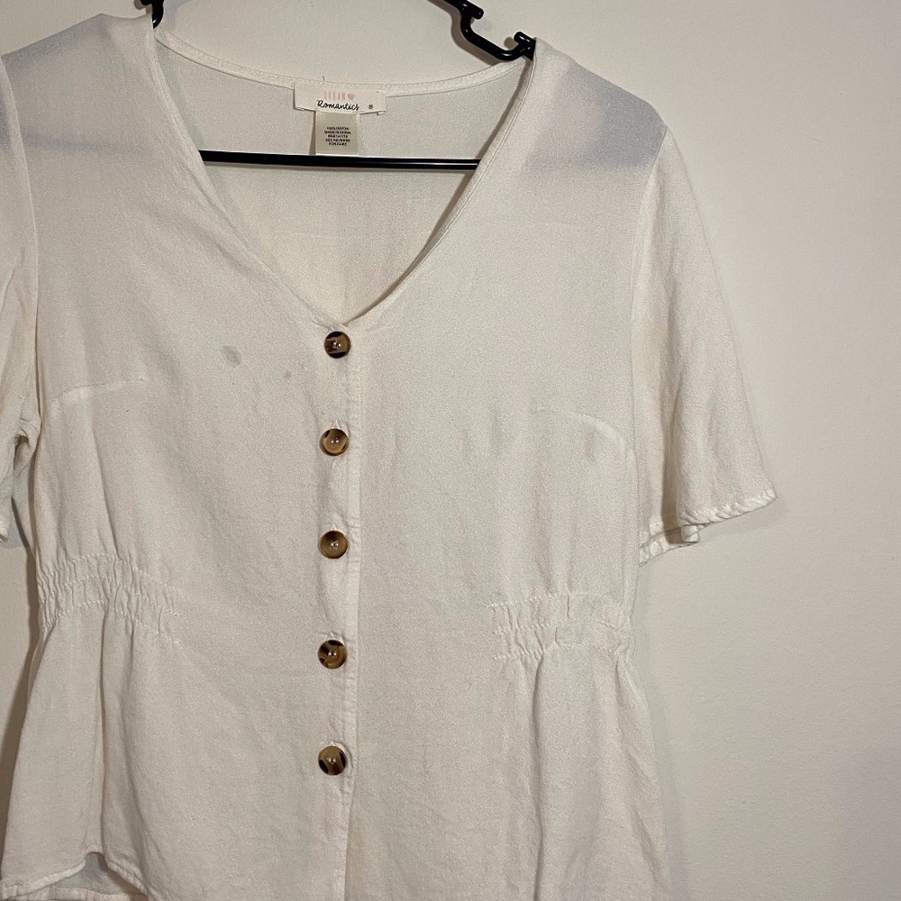 Urban Romantics white cottage core top